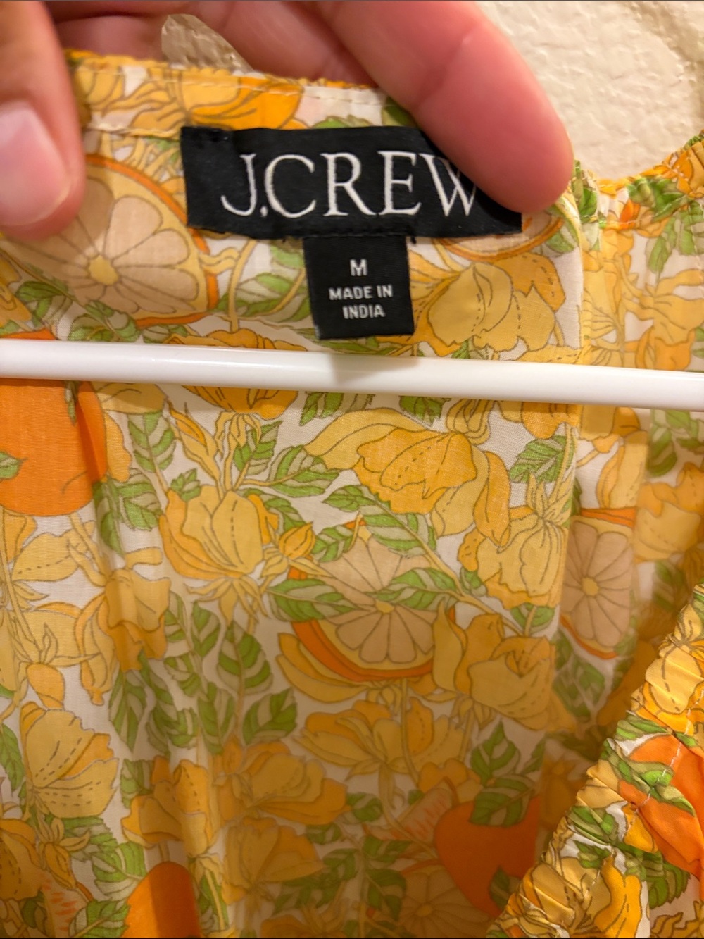 J. Crew Yellow Floral V-Neck Smocked Waist Mini Dress - Picture 3 of 8
